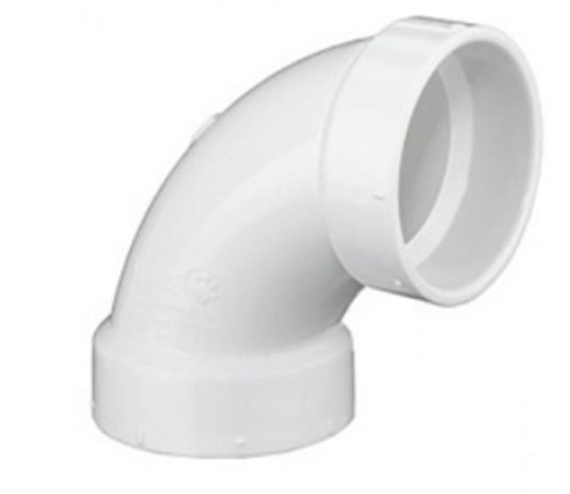 90° Elbow 4" PVC DWV Hub