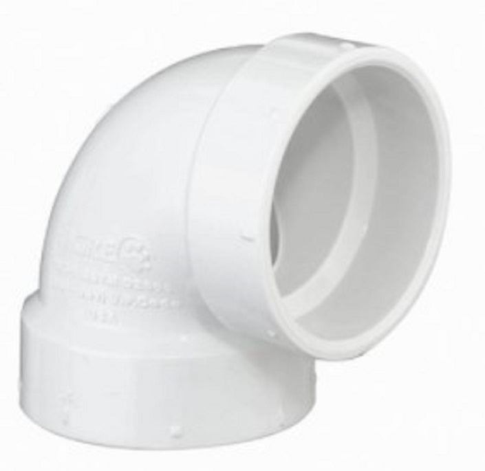 90° Vent Elbow 1-1/2" PVC DWV Hub