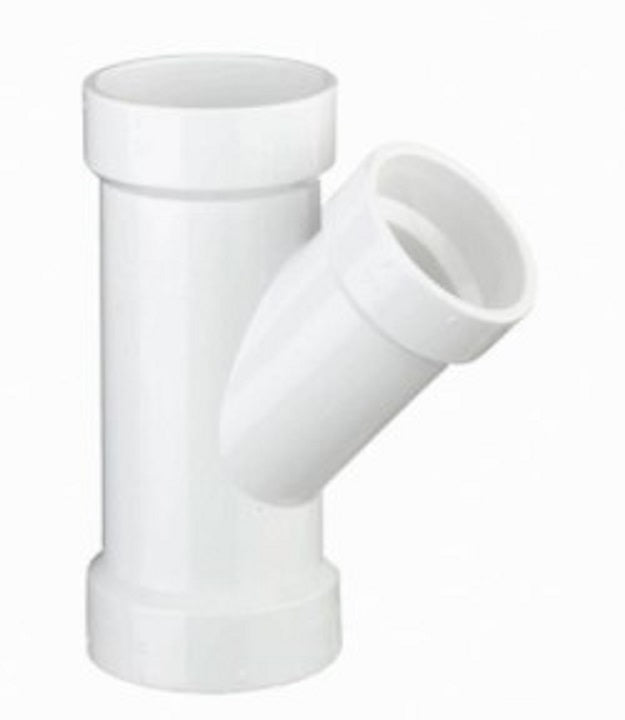Wye 1-1/2" PVC DWV Sanitary Hub