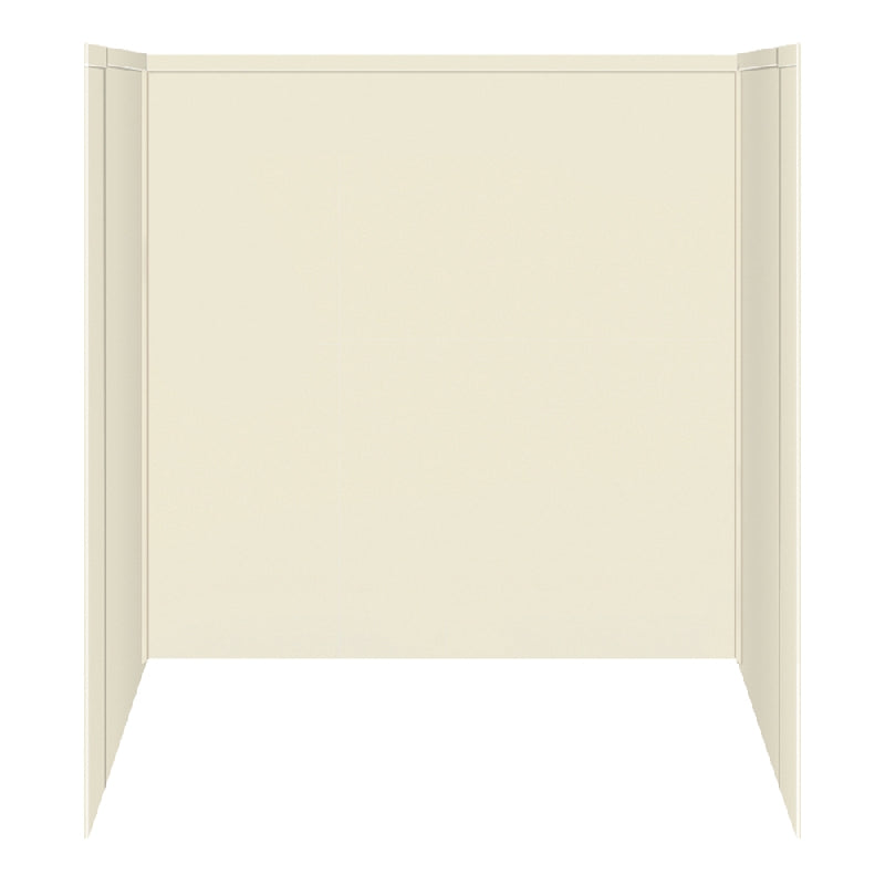 Décor 60x32x60" Tub Wall Kit in Biscuit