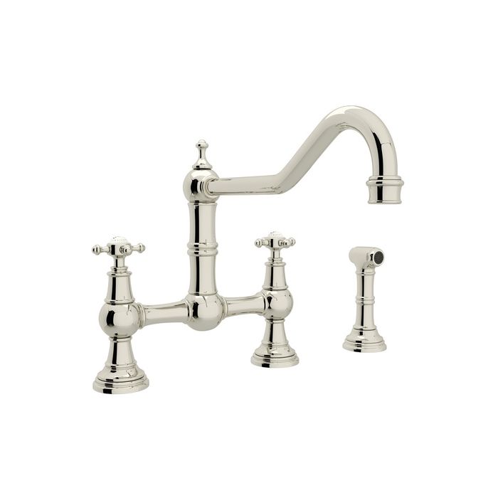 SINK FCT U.4763X-PN-2 BRIDGE W/CROSS HDLS AND SIDESPRAY