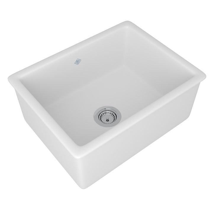 Shaws Classic 23-7/16x18-1/8x10-1/32" Kitchen Sink in White