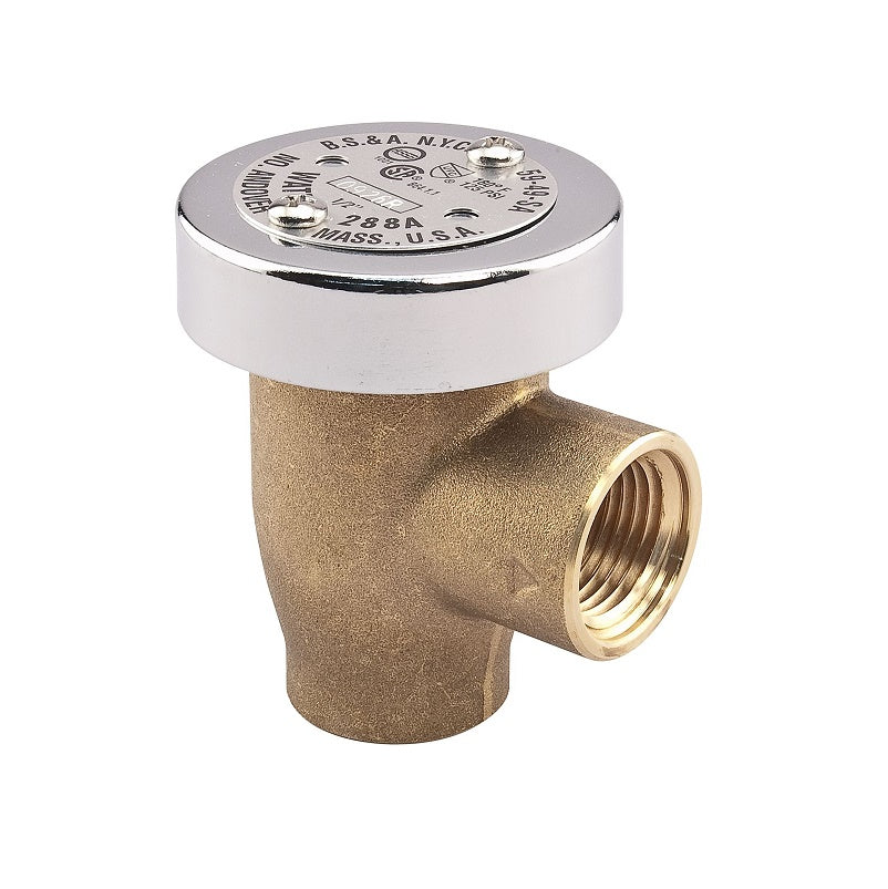 Vacuum Breaker 1/2" Brass Lead Free FPT x FPT Max Pressure 125 PSI 1/2"FPT Outlet