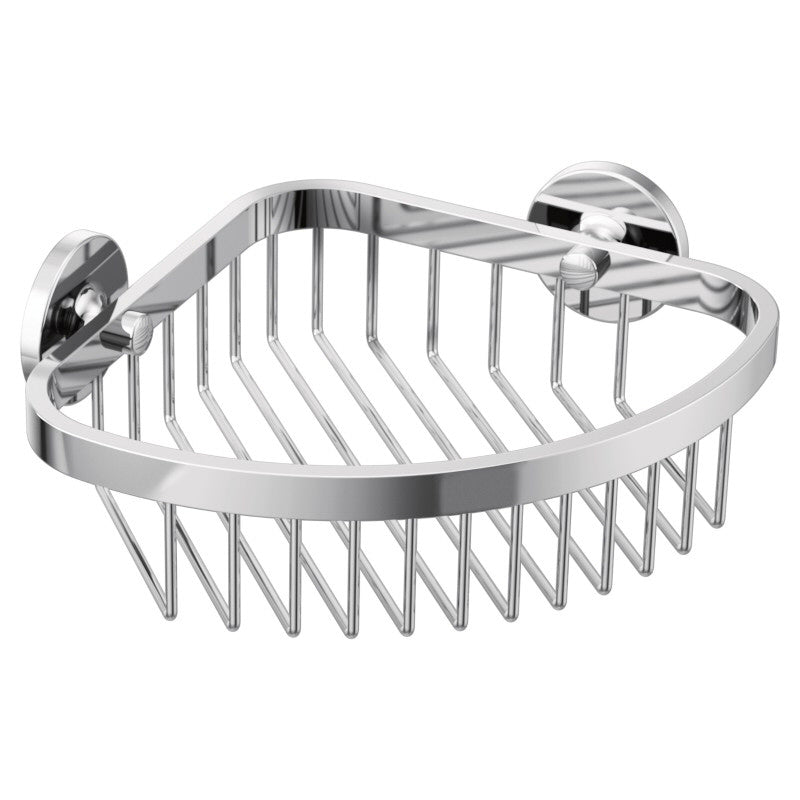 Hotel Motel Corner Shower Basket In Chrome