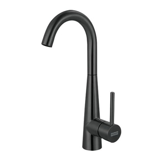 Steel Single Hole Bar Faucet in Black Stainless Steel