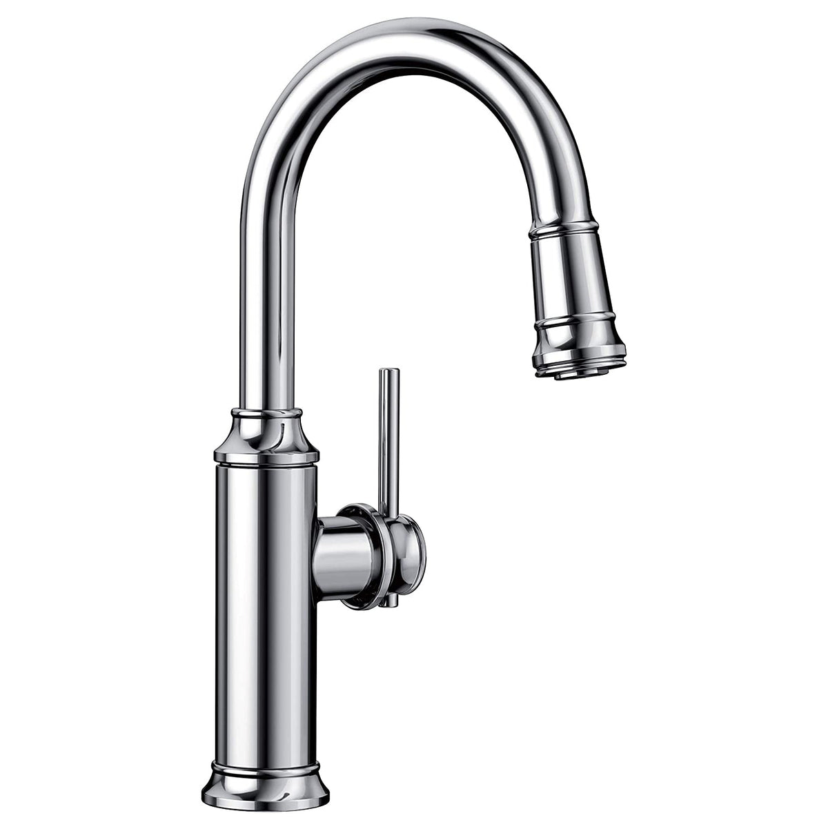 Empressa 1-Hole Pull-Down Spray Bar Faucet in Chrome