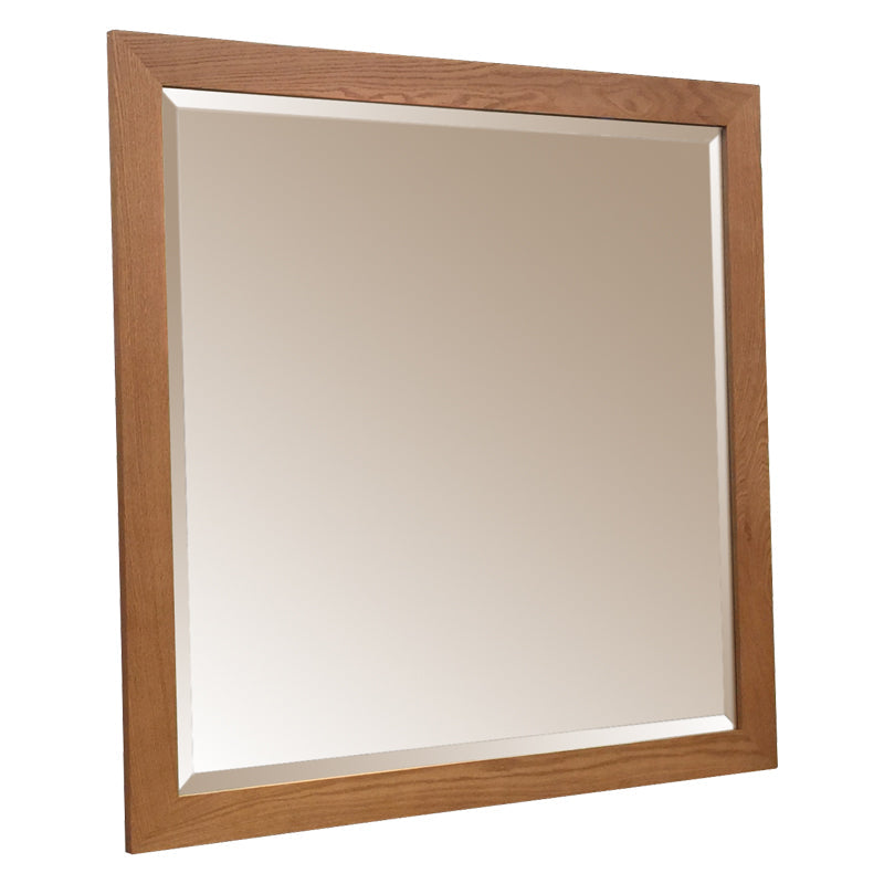 Wesley Framed Wall Mirror 36"x36" Autumn Oak