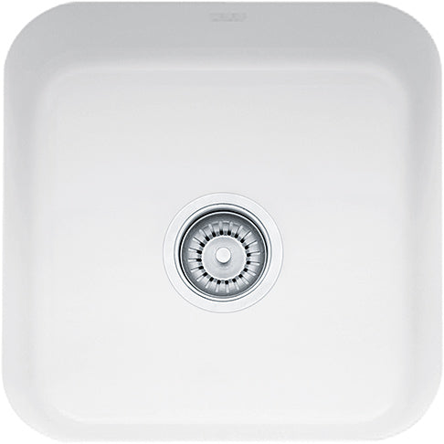 Cisterna 17-1/2x17-1/2x8-5/8" Single Bowl Sink in White