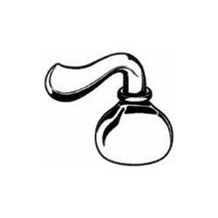 Jasmine Perfume Bottle Lever Handle in Polished Nickel (2 pc)