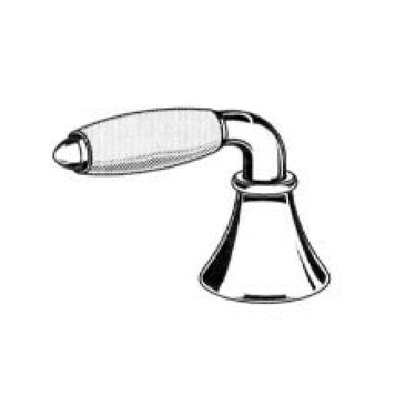 Iris Porcelain Lever Handle in Satin Nickel (2 pc)