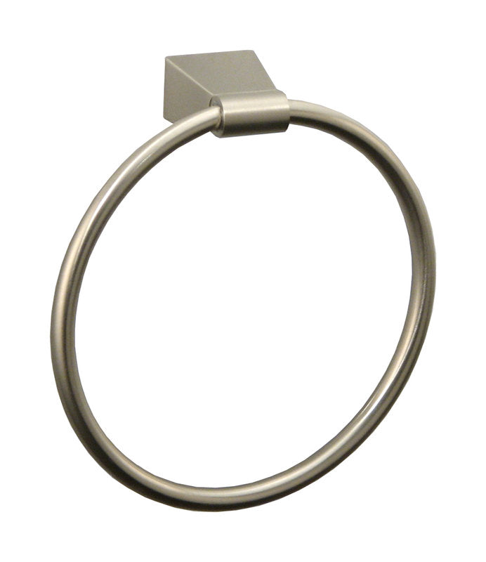 Bleu 6-1/2" Towel Ring in Satin Nickel