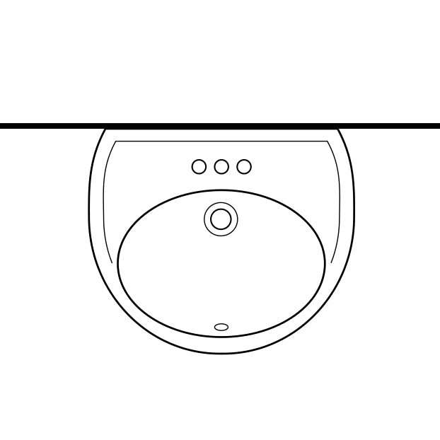 Colony 23-3/4x20 Pedestal Sink w/4" Faucet Centers in White