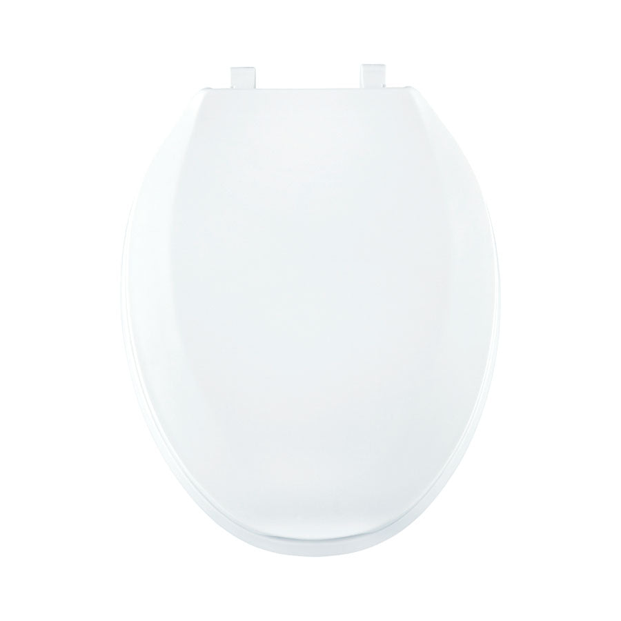 Toilet Seat Elongated Extra Heavy-Duty Commercial w/Cover White
