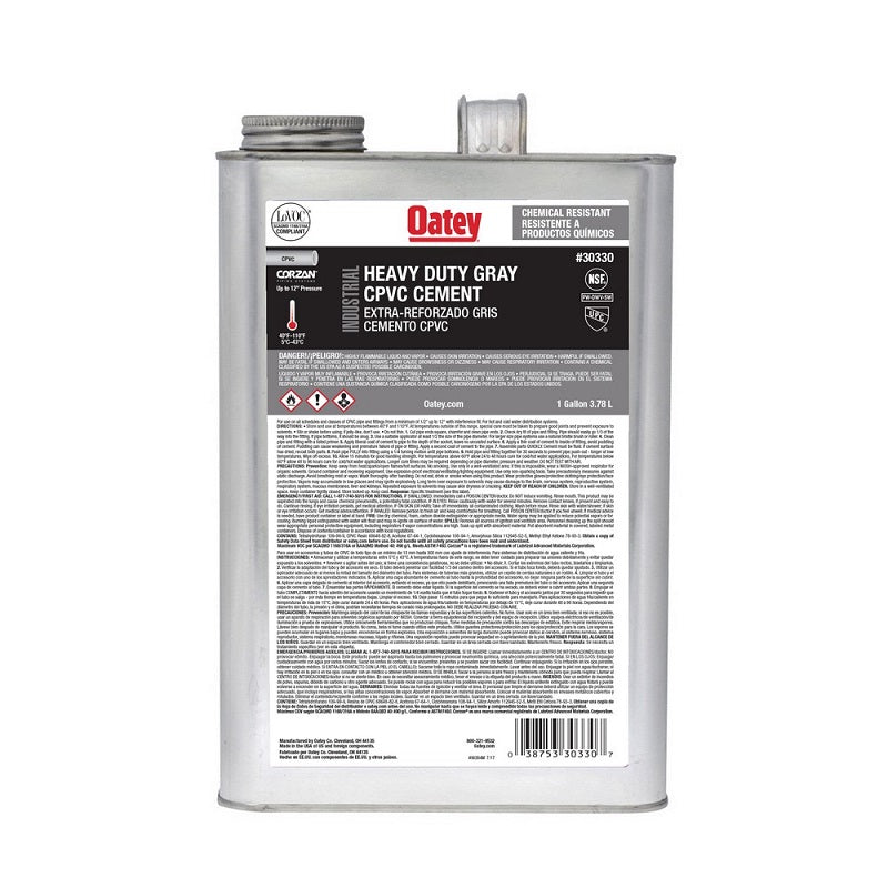 HD Industrial Cement 1 Gal Gray EP42 for Schedule 40 & 80 PVC & CPVC up to 12" Diameter