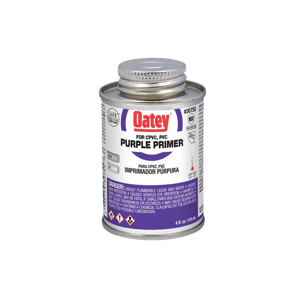 PRIMER 4 OZ PURPLE NSF LISTED 30755 F/PVC & CPVC PIPE & FITTING