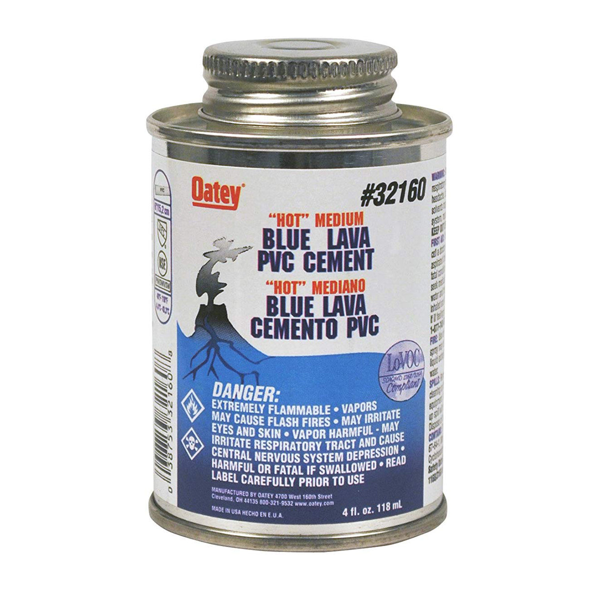 CEMENT 4 OZ BLUE LAVA PVC 32160
