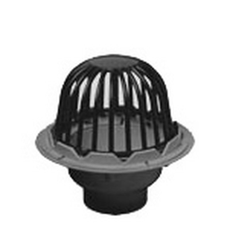 ROOF DRAIN 4 PVC BODY SPIGOT END 78024 W/CAST IRON DOME & GRAVEL GUARD