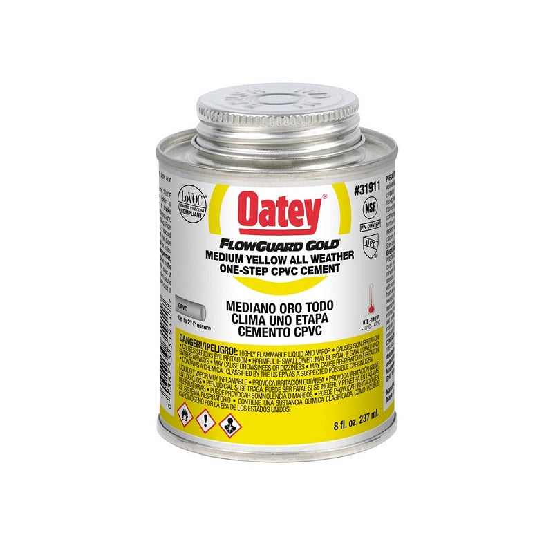 CEMENT 8OZ YELLOW 1-STEP CPVC 31911 FLOWGUARD