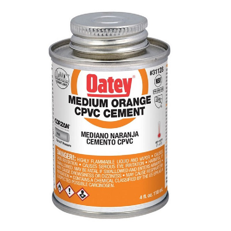 CEMENT 1/4 PT CPVC BRUSH TOP CAN 31128 ORANGE LABEL MEDIUM