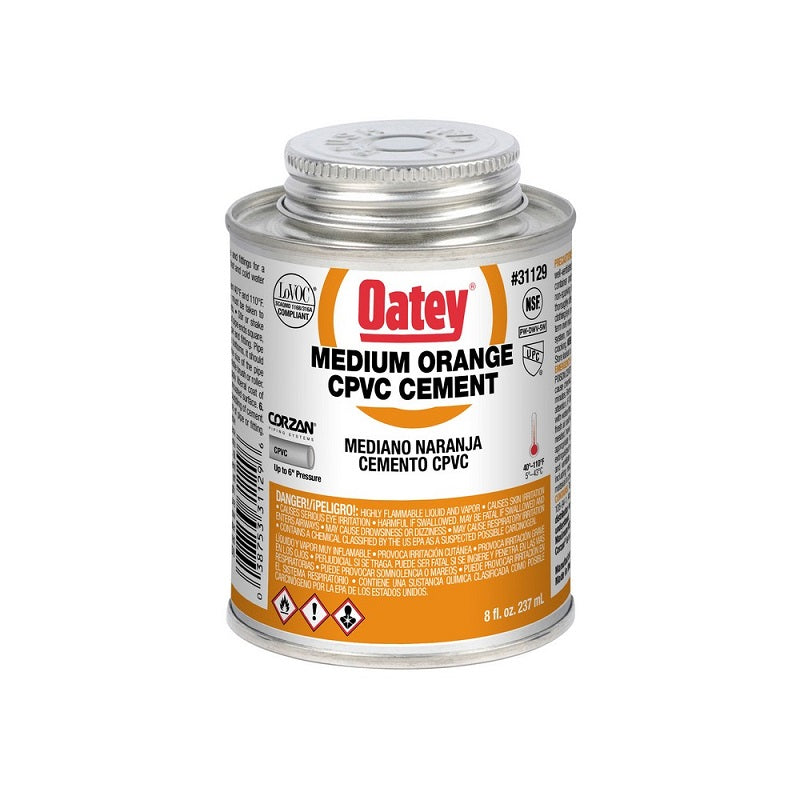 CEMENT 1/2 PT CPVC BRUSH TOP CAN 31129 ORANGE LABEL MEDIUM
