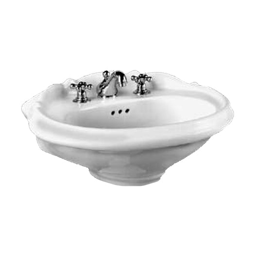 Reminiscence 26x20 Pedestal Sink in White w/Center Hole