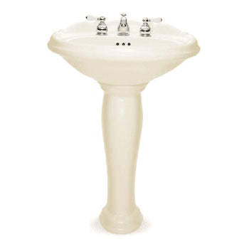 Reminiscence 26x20 Pedestal Sink in Beige w/8" Faucet Center