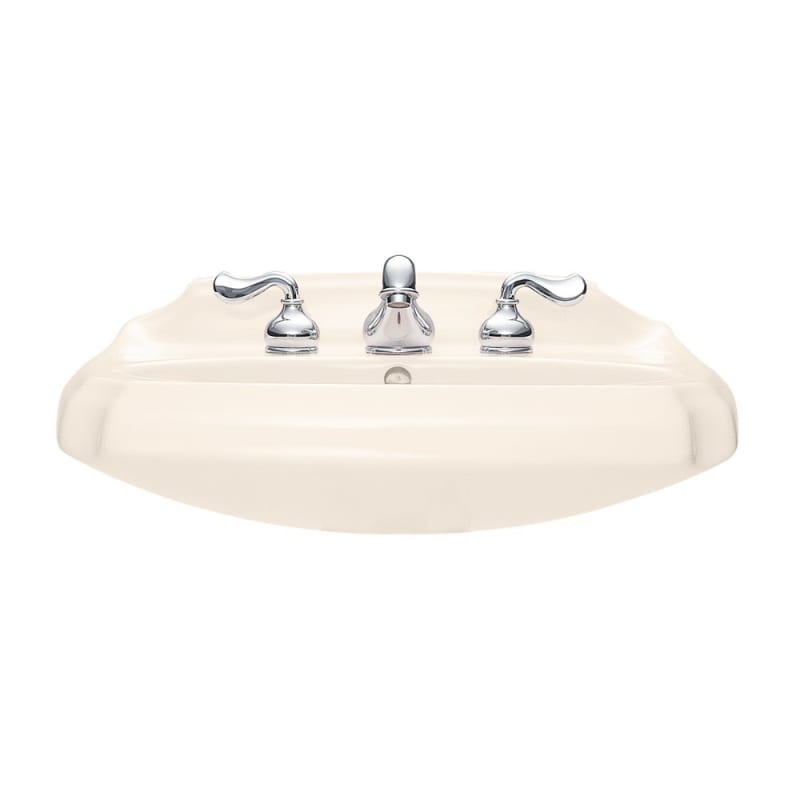 Antiquity 24-1/2x19 Pedestal Sink in Black w/8" Fct Center