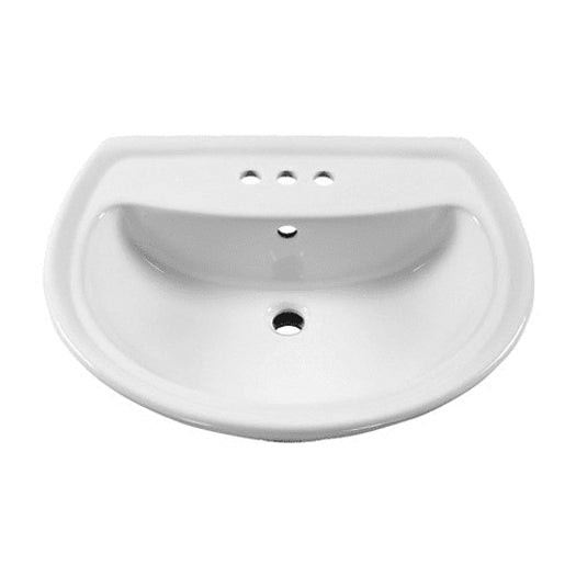 Cadet 24-1/2x20x8" Pedestal Sink in Blue w/8" Faucet Centers