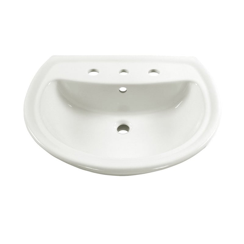 Cadet 24-1/2" Pedestal Sink in Fawn Beige w/3 Holes
