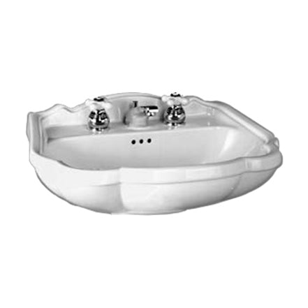 Repertoire 24x20 Pedestal Sink in Blue w/8" Faucet Centers