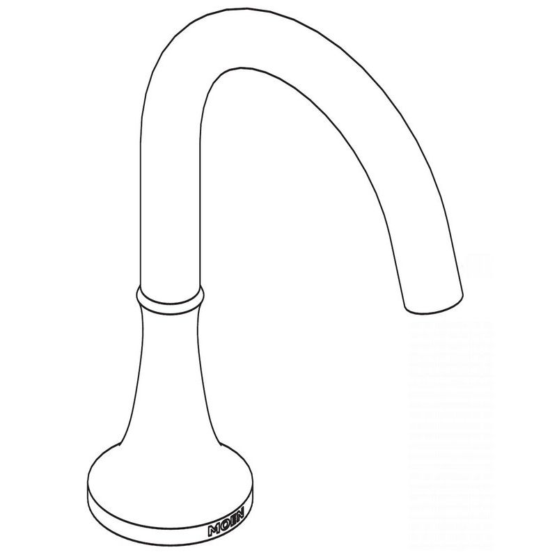 Spout Kit for Widespread Lavatory Brushed Nickel