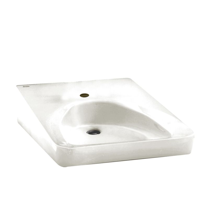 Wheelchair 20x27" Wall-Hung Lav Sink in White w/1 Faucet Hole