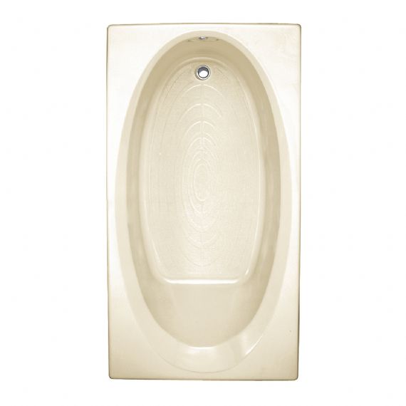 Evolution 66x36" Oval Soaking Bathtub in Linen w/End Drain