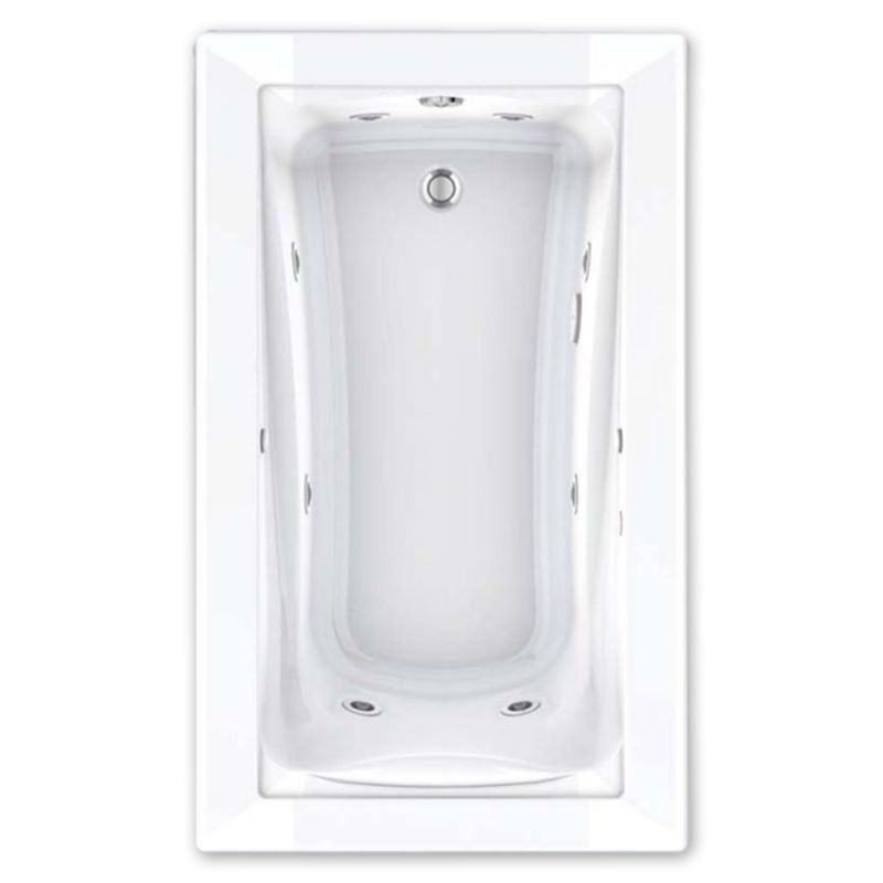 Green Tea 60x36" Soaking Bathtub in White w/End Drain