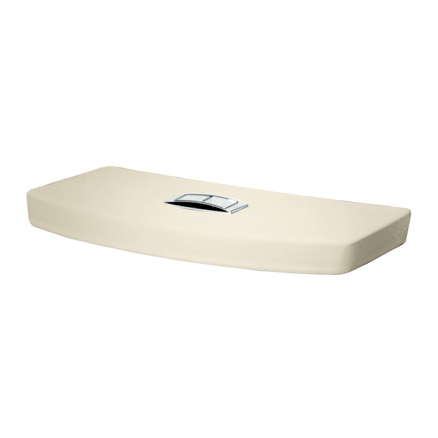 H2Option Toilet Tank Cover Only for Top Mounted Button Actuators Bone