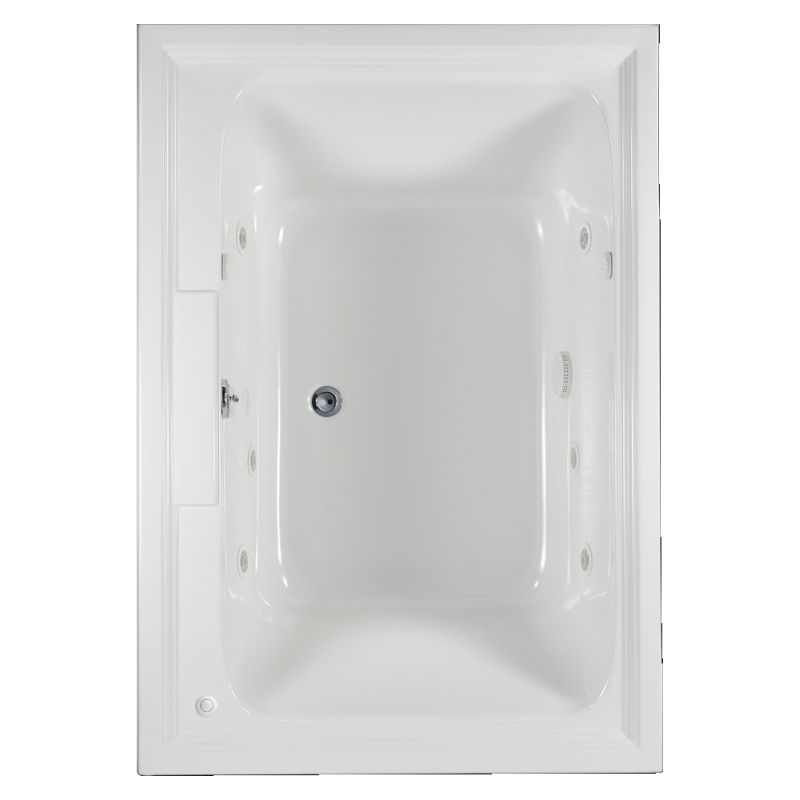 Town Square 59-1/2x41-5/8" EcoSilent Whirlpool Bathtub White