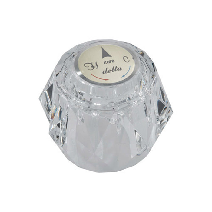 Clear Knob Handle with Button and Set Screw