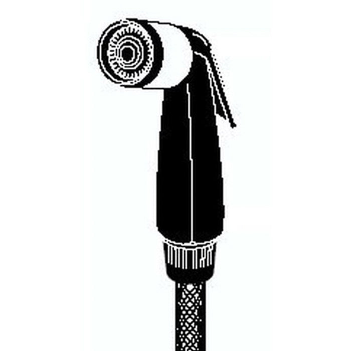 Spray and Hose Assembly in Black w/Chrome