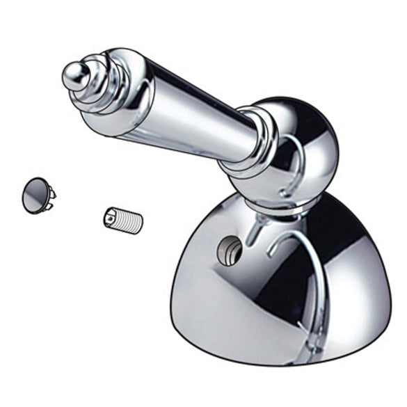 Single Metal Lever Handle Kit w/Set Screw & Button in Chrome