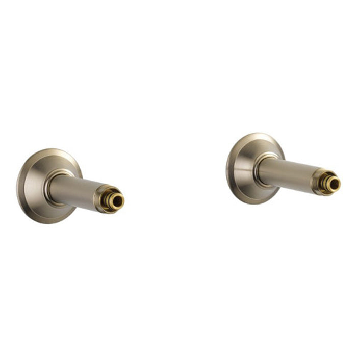 Wall Mounted Tub Filler Unions in Brushed Nickel