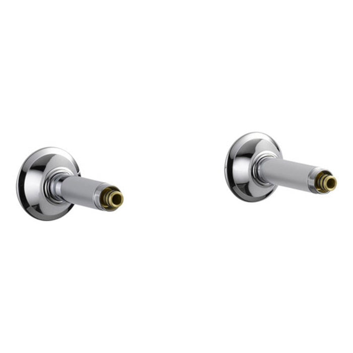 Wall Mounted Tub Filler Unions in Chrome