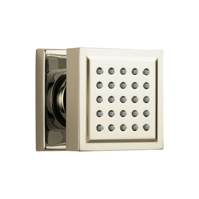 Square Surface Mount Body Spray in Polished Nickel