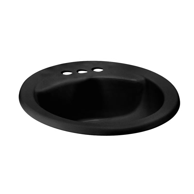 Cadet 21x17-5/8" Drop-In Lav Sink in Shell w/8" Faucet Holes