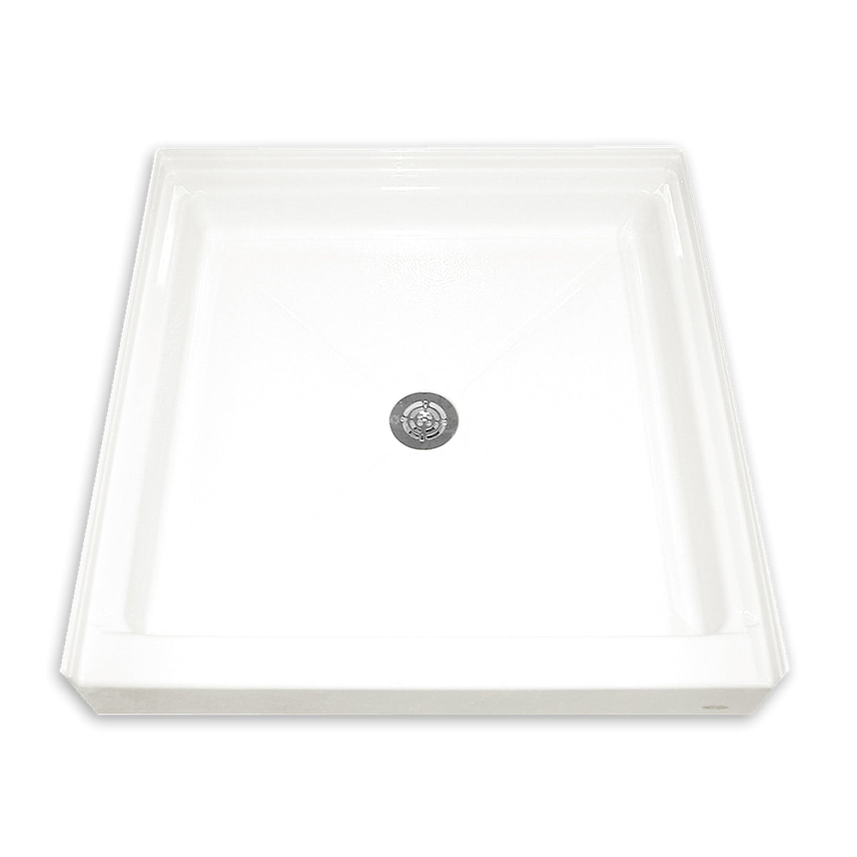 Alcove Shower Base 42-1/8x42-1/8x6-5/8" White Center Drain
