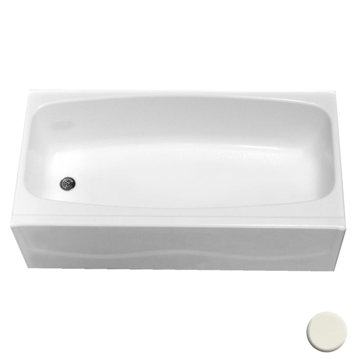 Bathtub 54x28x17-3/4" w/16-1/2" Apron & LH Drain in Biscuit