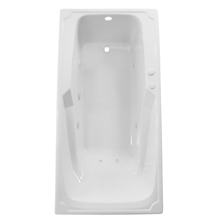 Buchanan 72x36x21-1/2" Drop-In Bathtub w/End Drain in White