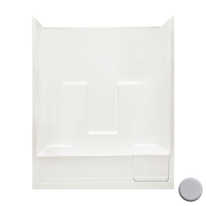 Tub & Shower Kit 60x33x73-3/4" Silver Left Hand Drain