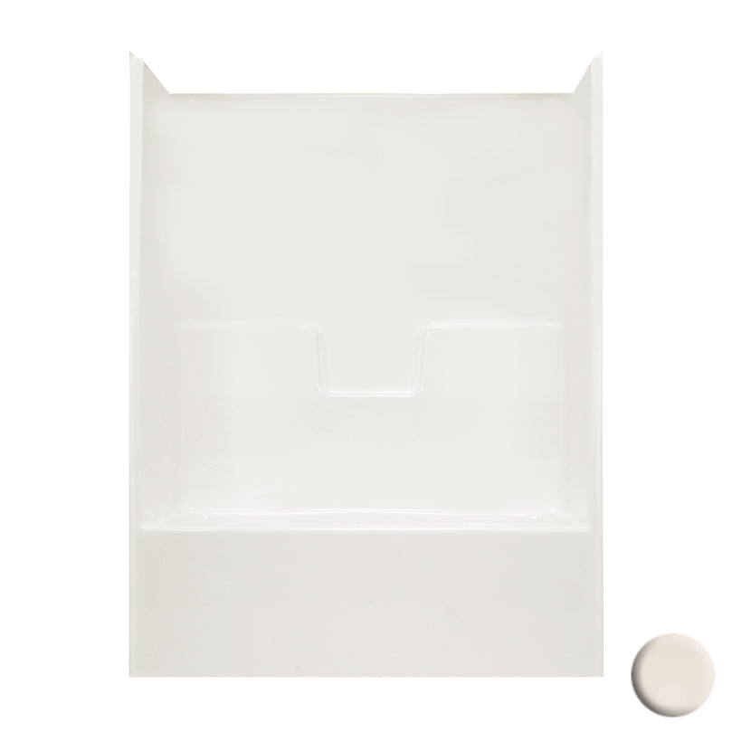 AcrylX Tub & Shower Kit 54x28x72" Bone Center Drain