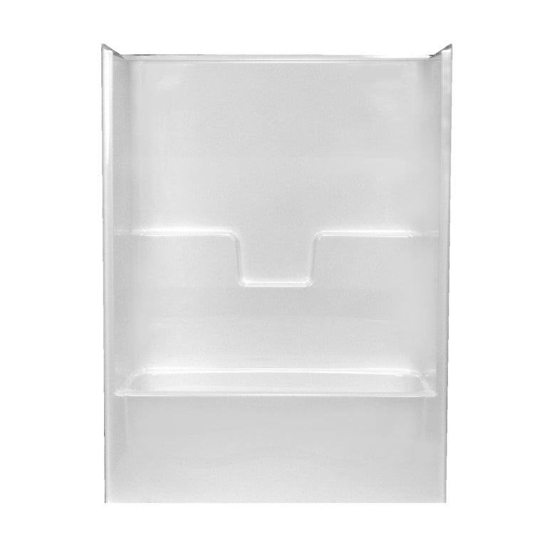 AcrylX Tub & Shower Kit 54x28x72" White Left Hand Drain