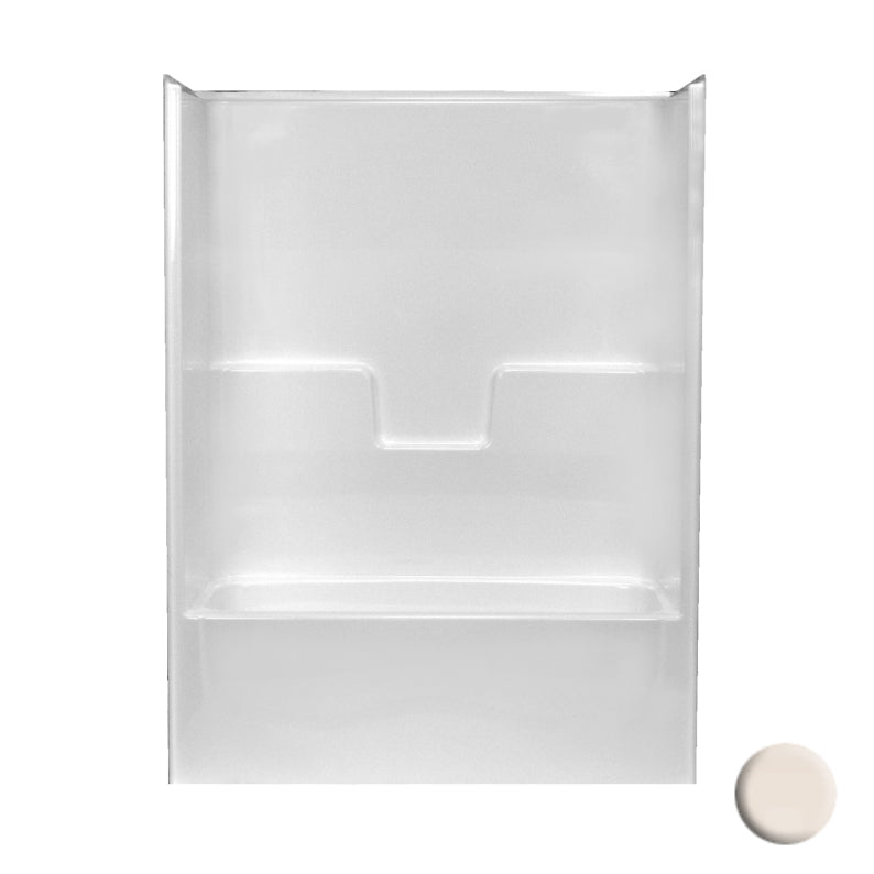 AcrylX Tub & Shower Kit 54x28x72" Bone Left Hand Drain